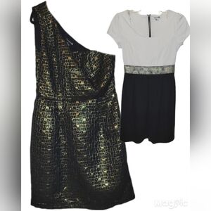 Lot Of 2 Forever 21 Sexy Party Dresses Size Med Junior's Women's Mixed Textures